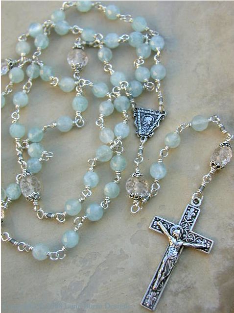 Aquamarine Rosary