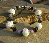 Sterling and Lampwork Bracelet